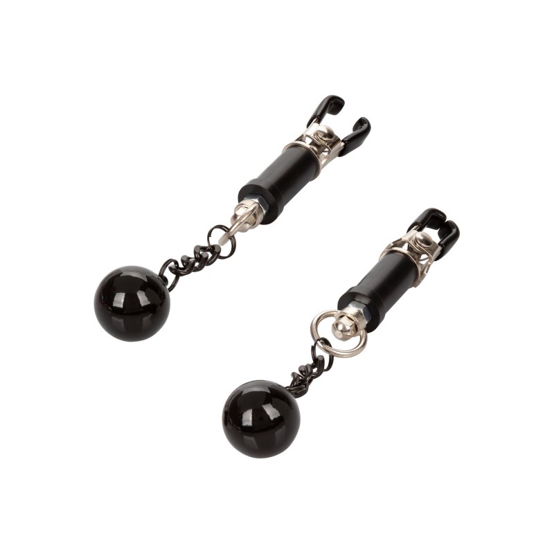 Weighted Twist Nipple Clamps Silver